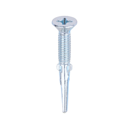 Metal Construction Timber to Heavy Section Screws - Countersunk - Wing-Tip - Self-Drilling - Zinc