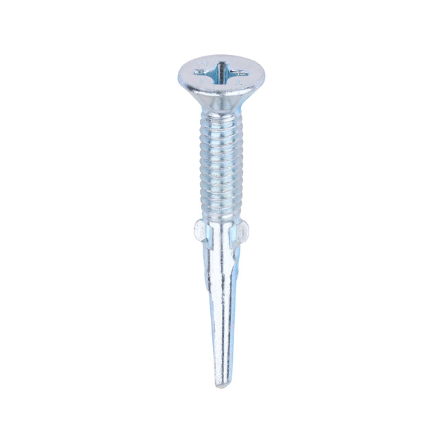 Metal Construction Timber to Heavy Section Screws - Countersunk - Wing-Tip - Self-Drilling - Zinc