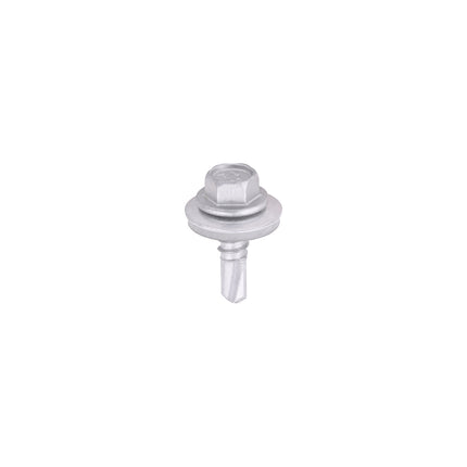 Metal Construction Light Section Screws - Hex - EPDM Washer - Self-Drilling - Exterior - Silver Organic