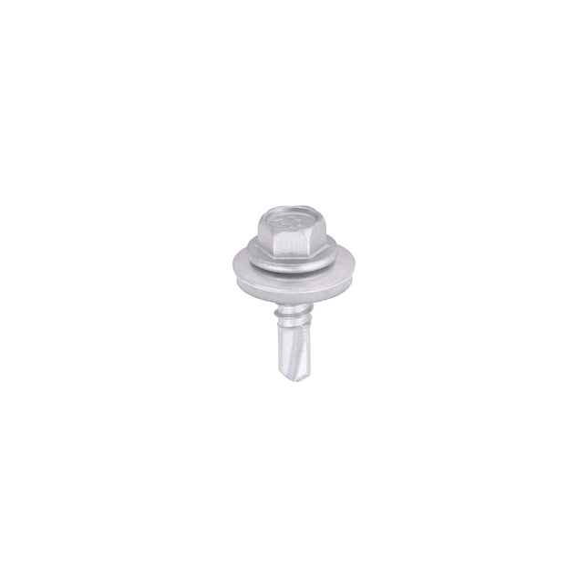 Metal Construction Light Section Screws - Hex - EPDM Washer - Self-Drilling - Exterior - Silver Organic