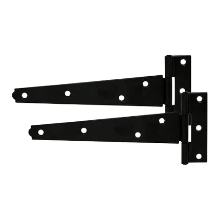 Timco Pair Of Light Tee Hinges, Black Steel