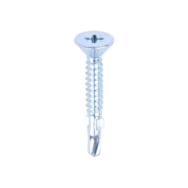 Metal Construction Timber to Light Section Screws - Countersunk - Wing-Tip - Self-Drilling - Zinc
