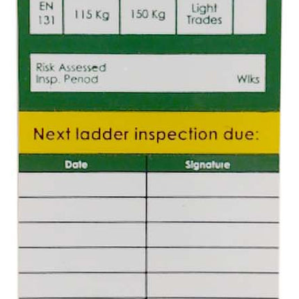 Deligo LWC Ladder Warning Tag Inserts