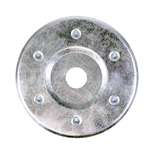 Timco Large Metal Insulation Discs, Galvanised