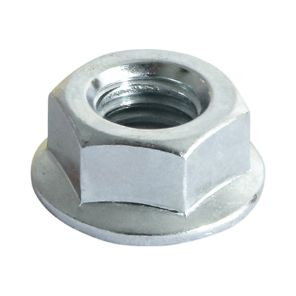 Timco Hex Serrated Flange Nuts, Zinc Steel, Clear