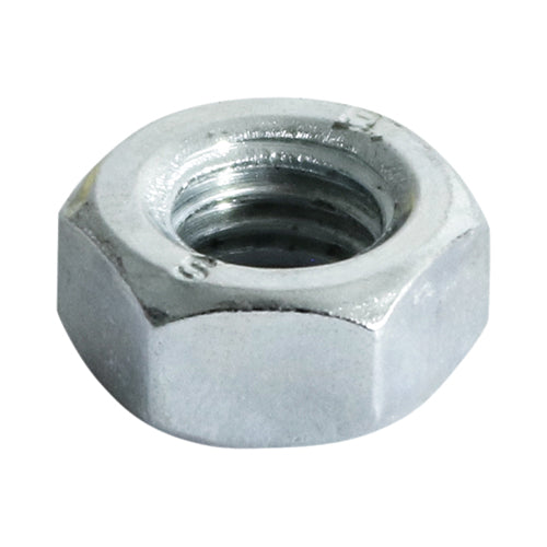 Timco Hex Full Nuts, Zinc Steel, Clear