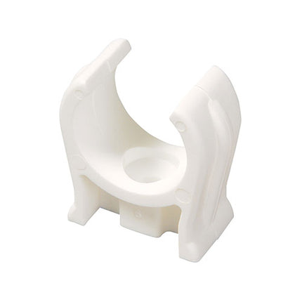 Timco Pipe Clips, Open, Single Plastic, White