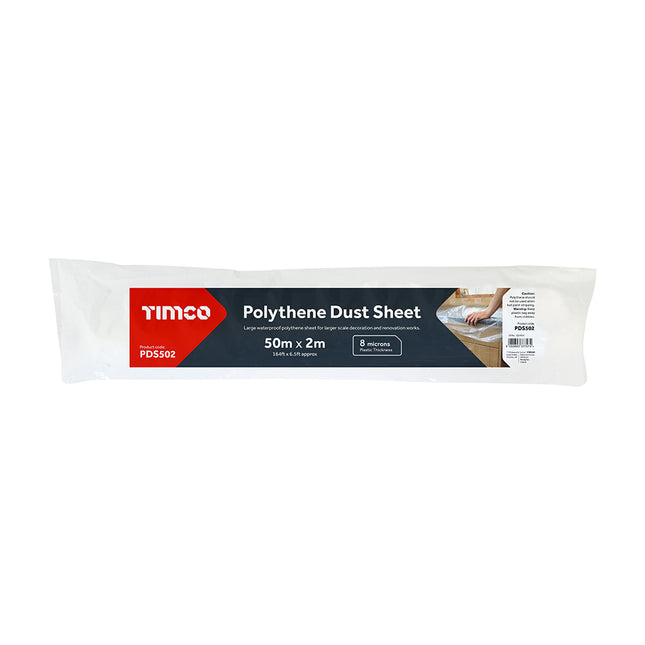 Timco Polythene Dust Sheet Clear