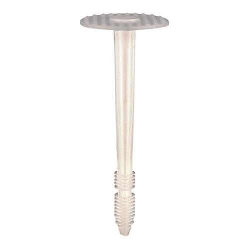 Timco Plastic Insulation Fixings, White Lime