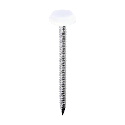 Timco Polymer Headed Nails Stainless Steel, White