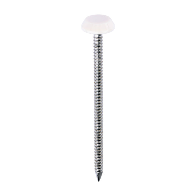 Timco Polymer Headed Nails Stainless Steel, Cream