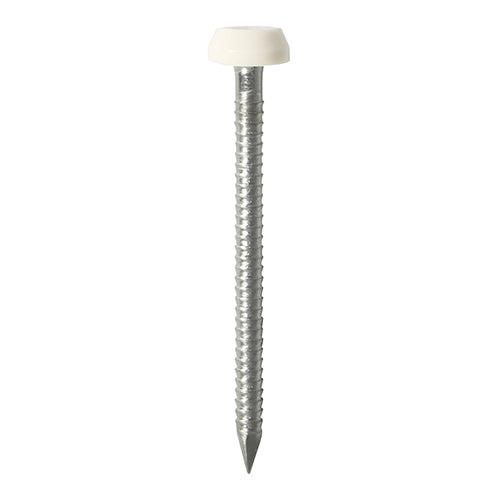 Timco Polymer Headed Pins Stainless Steel, White