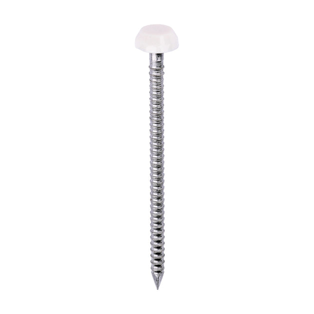 Timco Polymer Headed Pins Stainless Steel, Cream