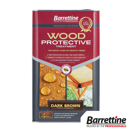 Barrettine Wood Protective Treatment, Dark Brown Lime