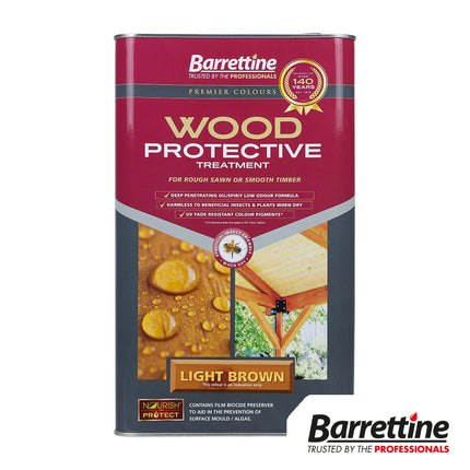Barrettine Wood Protective Treatment, Light Brown Lime