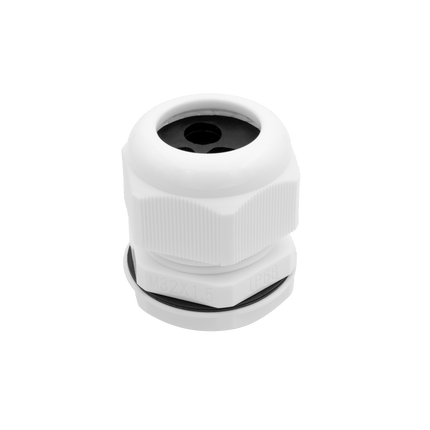Unicrimp White Nylon 32mm Meter Tail Gland With Plug - QCGM32TPW