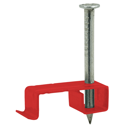 Unicrimp QMC6RD QMC Cable Clip (4-6mm), Pack of 100, Metal LSF T&E Red