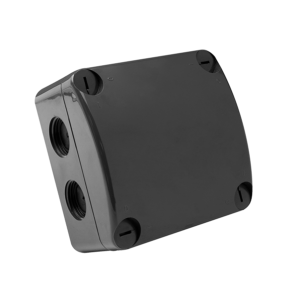 Unicrimp IP66 Weatherproof Enclosure with Lever Connectors, Anthracite Grey, 85x85x52mm - QOE8553AGYF