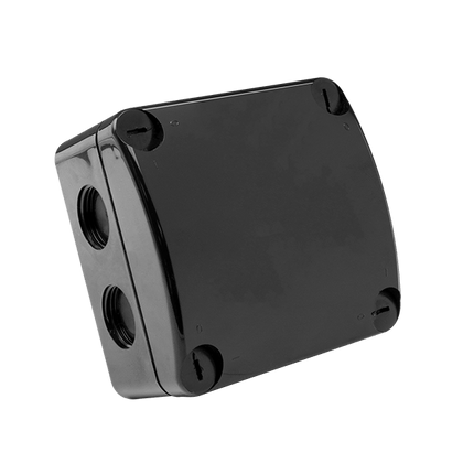 Unicrimp IP66 Weatherproof Enclosure, Black, 85x85x52mm - QOE8553BLK