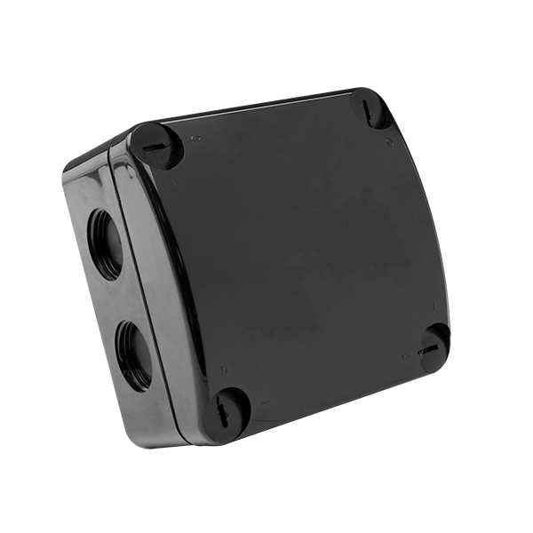 Unicrimp IP66 Weatherproof Enclosure, Black, 85x85x52mm - QOE8553BLK