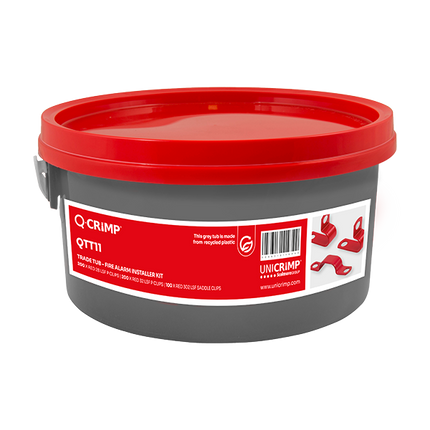 Unicrimp Trade Tub Red 7MM P Clips and Saddles- QTT11