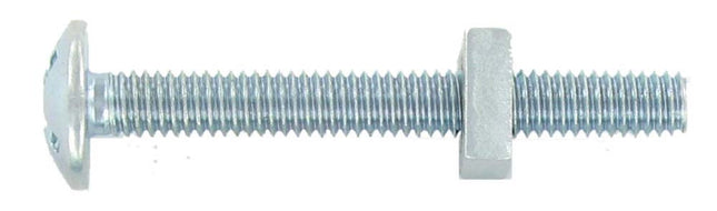 Deligo RB680 Roofing Nut & Bolt M6x80mm Bright Zinc Plated