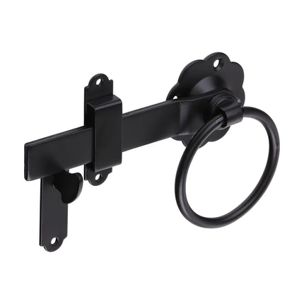 Ring Gate Latch - Plain - Black