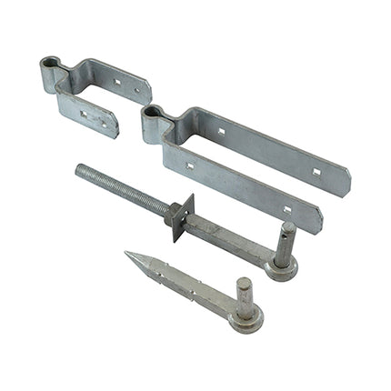 Timco Standard Double Strap Hinge Set Galvanised Steel