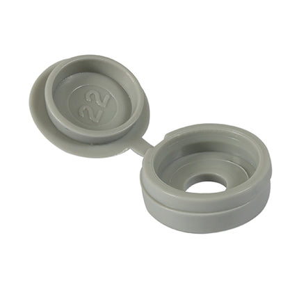 Hinged Screw Caps - Small - Light Grey