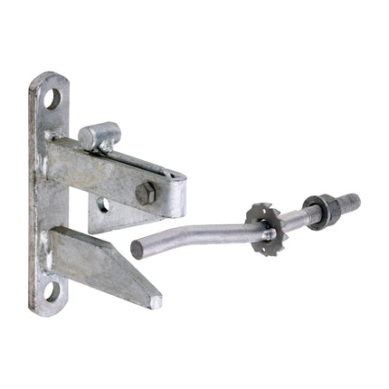 Self Locking Gate Catch With Cranked Striker - Hot Dipped Galvanised