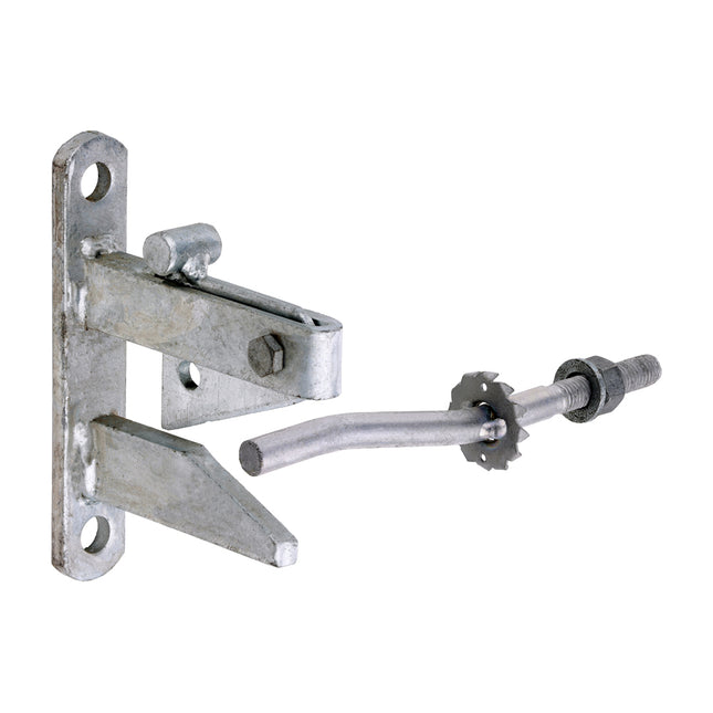 Self Locking Gate Catch With Cranked Striker - Hot Dipped Galvanised