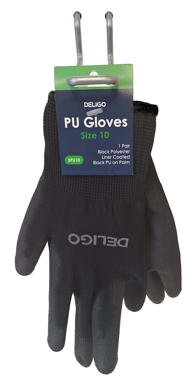 Deligo SPU10 Cut Resistant Black PU Gloves