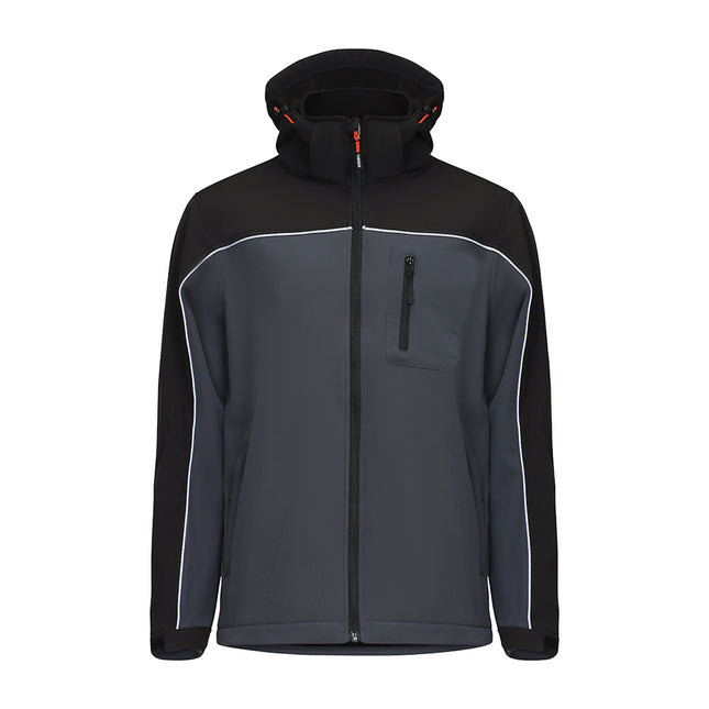 Timco Soft Shell Jacket, Grey/Black Charcoal, Ash