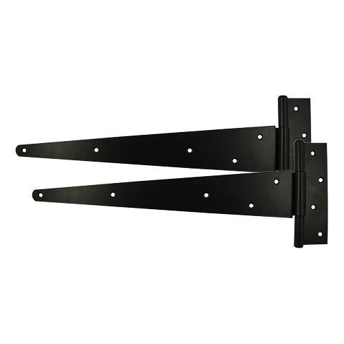 Timco Pair Of Strong Tee Hinges, Black Steel