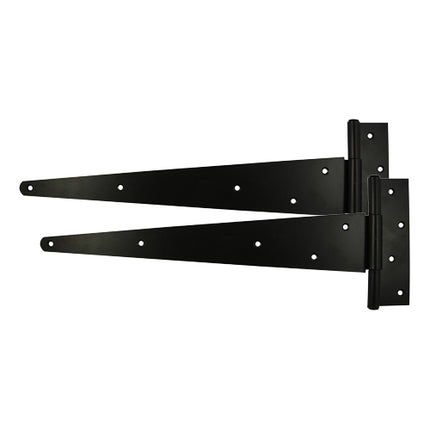 Timco Pair Of Strong Tee Hinges, Black Steel