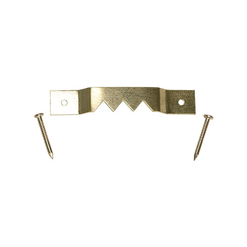Sawtooth Hangers and Nails - Electro Brass