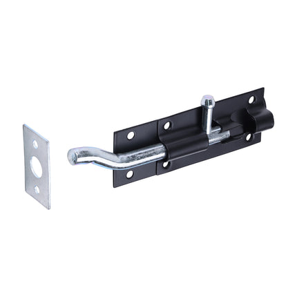 Timco Necked Tower Bolt, Black Steel