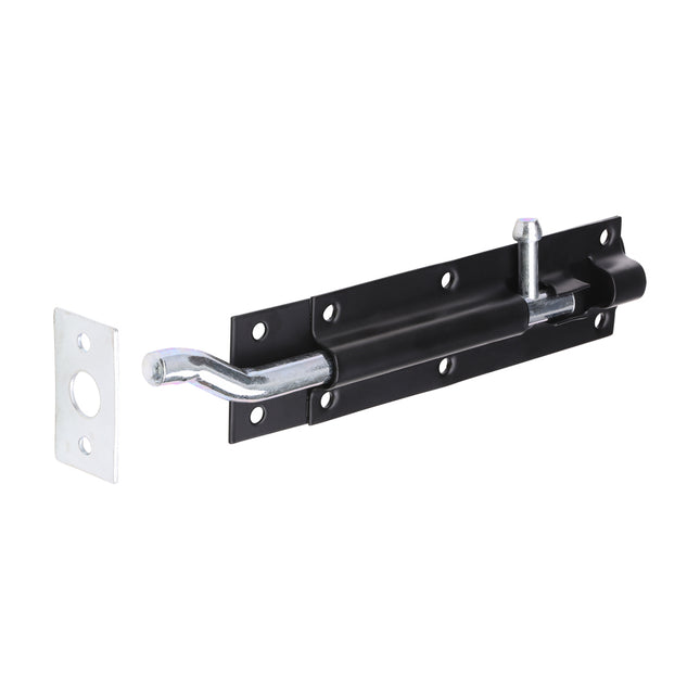 Timco Necked Tower Bolt, Black Steel