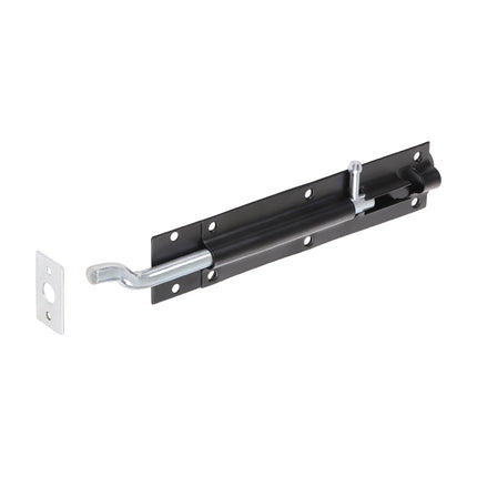 Timco Necked Tower Bolt, Black Steel