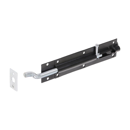 Timco Necked Tower Bolt, Black Steel