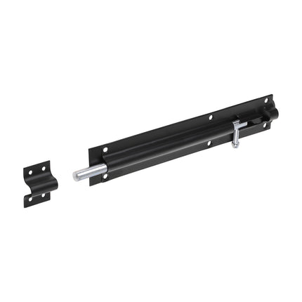 Timco Straight Tower Bolt, Black Steel