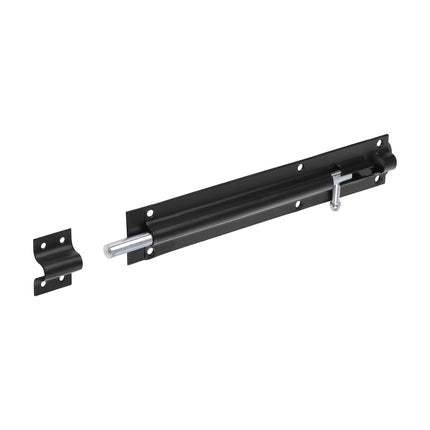 Timco Straight Tower Bolt, Black Steel