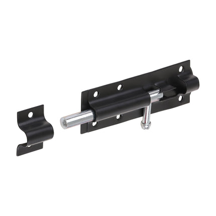 Timco Straight Tower Bolt, Black Steel