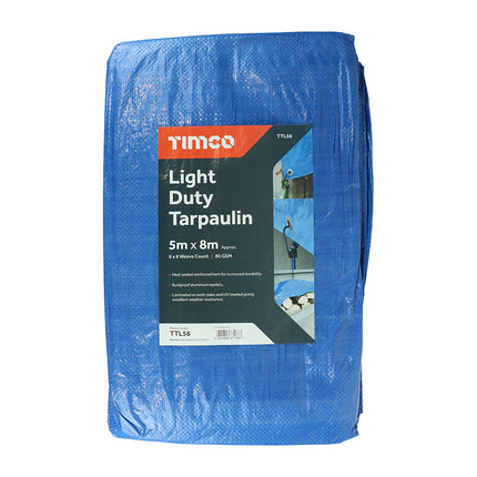 Timco Tarpaulin, Light Duty Blue