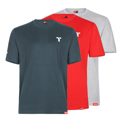 Timco Short Sleeve Trade T-Shirt Pack Green, Grey, Red, Ash (3 Pack)