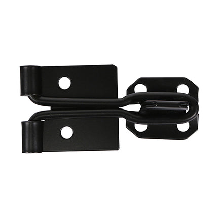 Timco Wire Pattern Hasp & Staple, Black Steel
