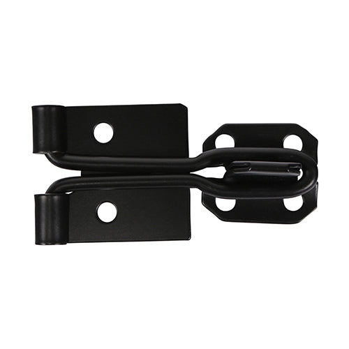 Timco Wire Pattern Hasp & Staple, Black Steel