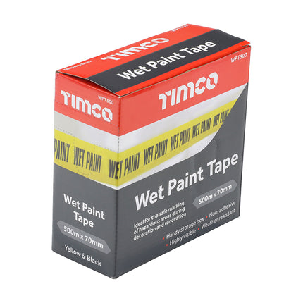 Timco Wet Paint Tape Yellow, Black, Lime