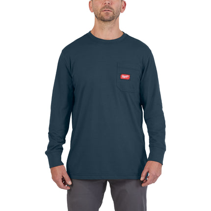 Milwaukee Work T-Shirt Long Sleeve (WT LS BLU S), Trade Rated