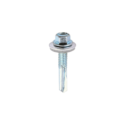 Metal Construction Heavy Section Screws - Hex - EPDM Washer - Self-Drilling - Zinc